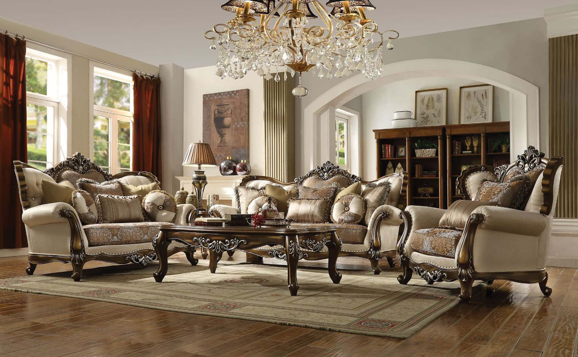 ACME Furniture Marlowe Sofa Tan Fabric | Wayfair